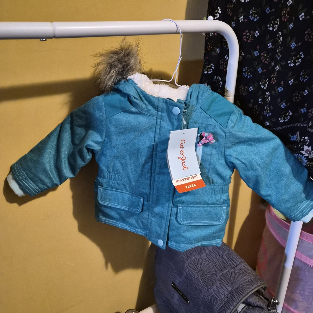 Cat & Jack Teal Parka with Hood